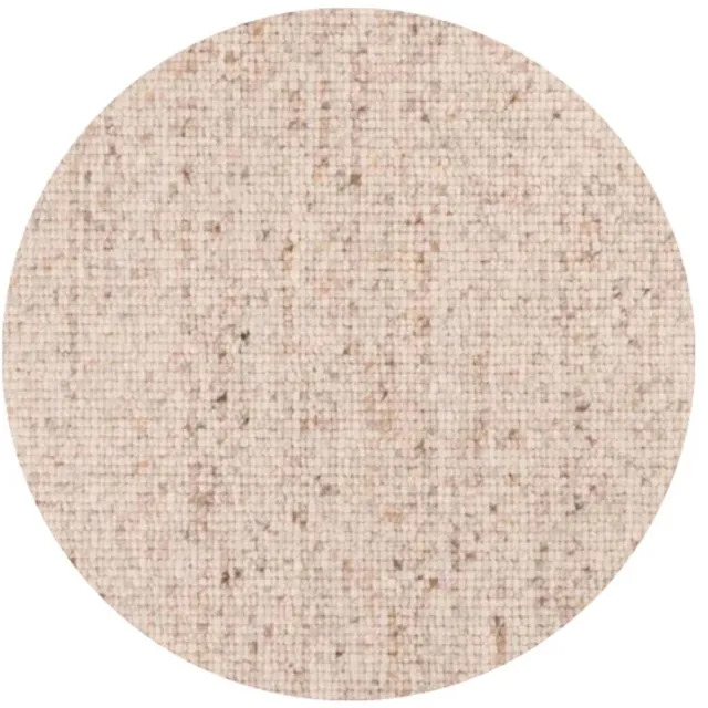 DÉJA Living Vloerkleed Rond Ø200cm - Laagpolig Beige Wol - Bela