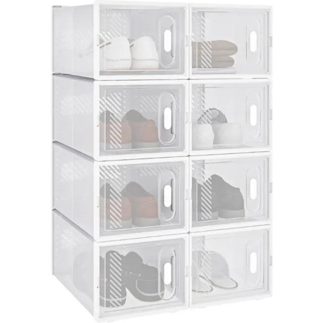 Saphly Schoenenbox PRO 8 stuks Transparant - Sneakerbox, Schoenendoos en Opbergsysteem - Voor Dagelijks Gebruik, Thuis en Professioneel Gebruik Transparent