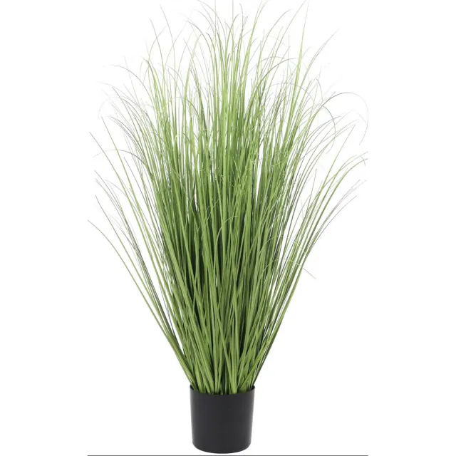 Kunstpalm Kunstplant Gras 90cm | UV – Nep Siergras in Pot – Kunst grasplant voor Buiten – Onderhoudsvrije Decoratie plant Lichtgroen
