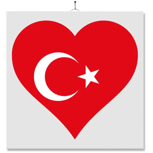 MC Living Tegel Met Opdruk | Hart | Vlag | Turkije Multi-Color