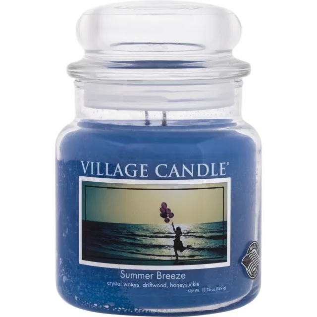 village candle Medium Jar Summer Breeze Blauw