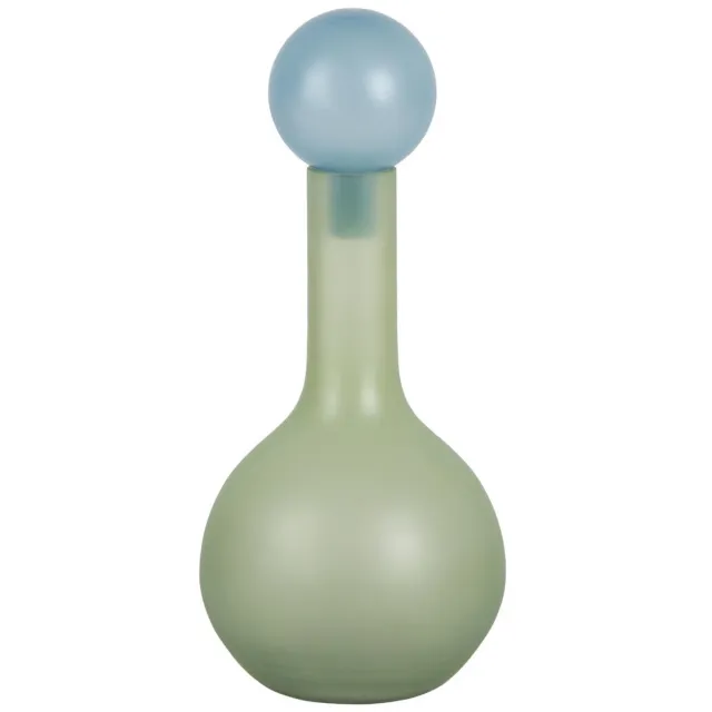 Present Time Vaas Alegre Globo - Zachtgroen - Ø14cm - Glas - Scandinavisch - Bloemenvaas - Woondecoratie - Decoratieve vaas voor woonkamer of slaapkamer