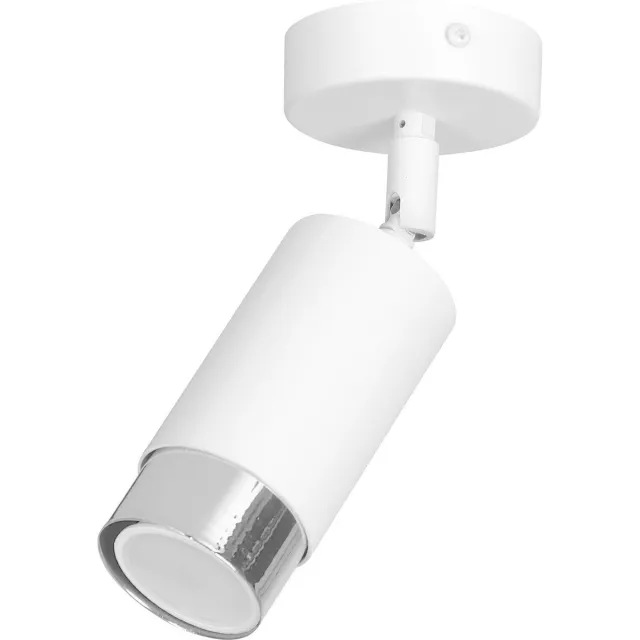 Emibig Boras plafondspot GU10 wit en chroom luxe afwerking - Perfecte verlichting voor elke ruimte