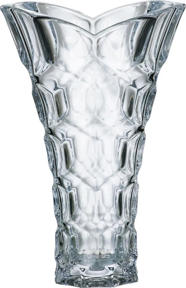Crystalite Bohemia Honey Comb vaas 35cm doorschijnend