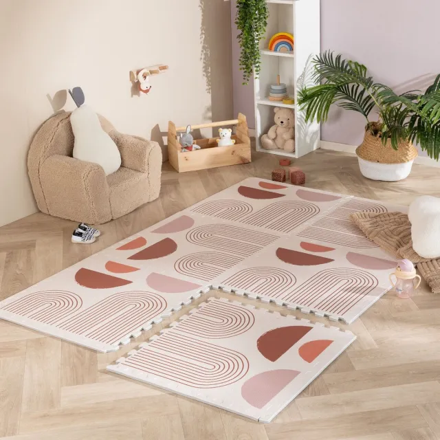 Little Olly Foam Puzzelmat - Alfie Arches Creme/Multicolor - 120x180cm