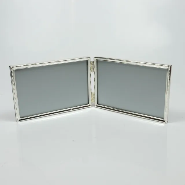 Alle lijsten AL - 2luik Parel liggende fotolijst voor foto formaat 9x13cm zilver
