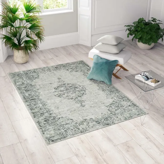 Joy de Vivre Vintage vloerkleed - Beige beige/groen 160x230