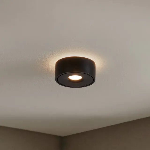 ARCCHIO LED plafondlamp - 2lichts - Aluminium - H: 5.5 cm - zwart - Inclusief lichtbronnen