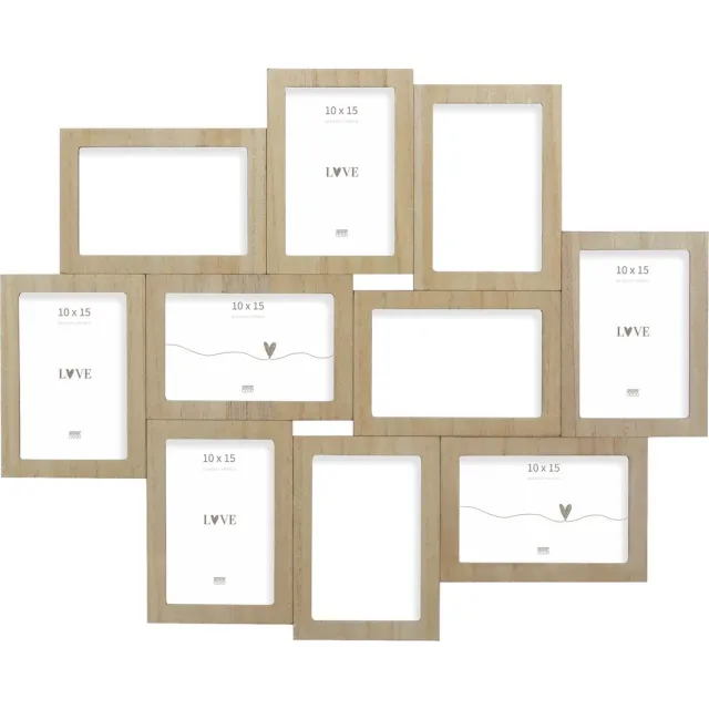 Deknudt Frames multifotolijst S68UC3 P10 - naturel - houtfineer - 10x 10x15