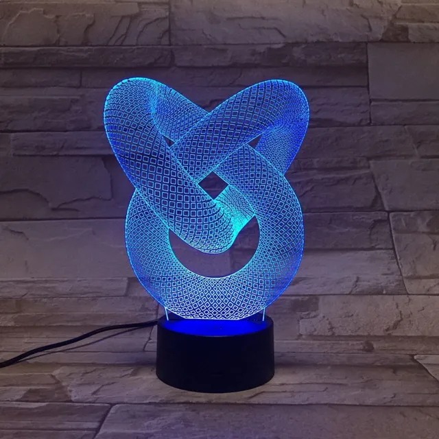 MC Living 3D Led Lamp Met Gravering - RGB 7 Kleuren - Illusie