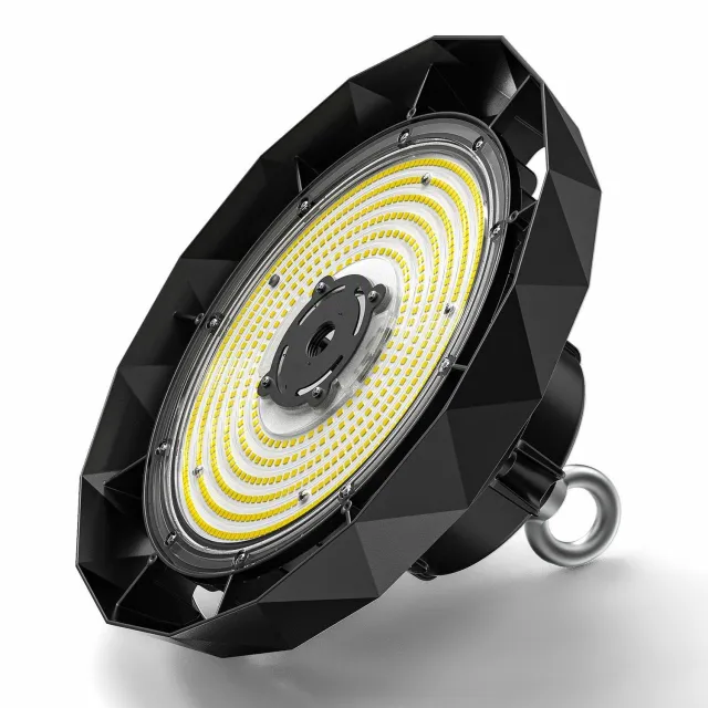 ANTENLICHT UFO LED Highbay Lamp 200W - 34000 Lumen - 5000K Daglicht Wit - IP65 Waterdicht - LED Hallenlamp met 90° Lens - Zwart Zwart-200W