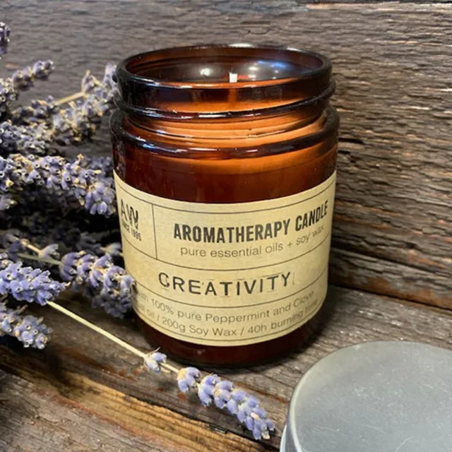 Ancient Wisdom Aromatherapie Sojakaars 200g - Creativiteit Pepermunt & Kruidnagel