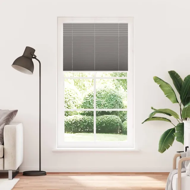 vidaXL Plissé rolgordijn 105x200 cm stofbreedte 104,4 cm antraciet Anthraciet