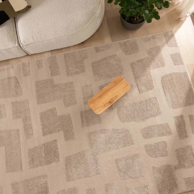 Nordic Weavers Vierkant vloerkleed Scandinavisch - Contour Stone beige 140x140
