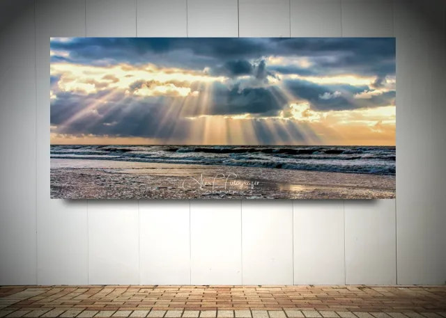 Alex F Fotografie Foto op Canvas - Strand AlexF059 – Formaat 120 x 60cm - Wanddecoratie - Muurdecoratie woonkamer - Slaapkamer decoratie - Kamer accessoires - Schilderijen op canvas multi