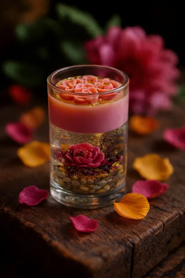 LUYX Luxe Bloemen – Decoratief Waxobject in Lang Glas Meerkleurig