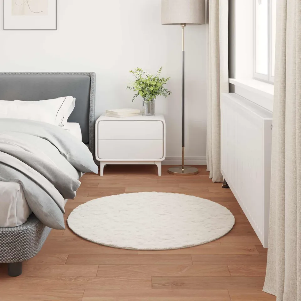 vidaXL Antislip vloerkleed van imitatie konijnenbont OLITE crème, foto 4