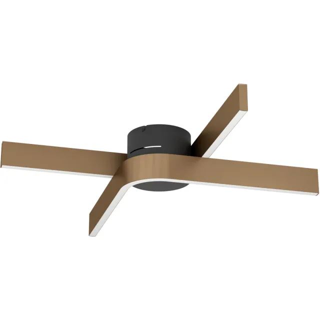 Eglo connect.z Folcino-Z Smart Plafondlamp - 64 cm - Zwart/Goud/Wit - Instelbaar RGB & wit licht - Dimbaar - Zigbee Brons
