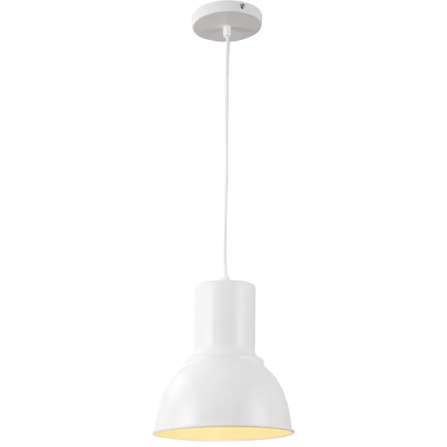 QUVIO Hanglamp retro - Rond design - Diameter 23 cm - Wit