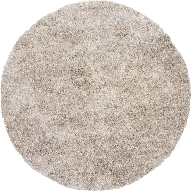 Veer Carpets Vloerkleed Zumba Beige Rond ø160 cm - Hoogpolig Wollen Design Vloerkleed