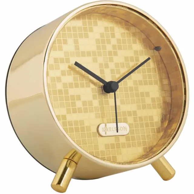 Karlsson Wekker Disco - Goud - Ø11cm - Scandinavisch - Wekker voor slaapkamer - Wekkers