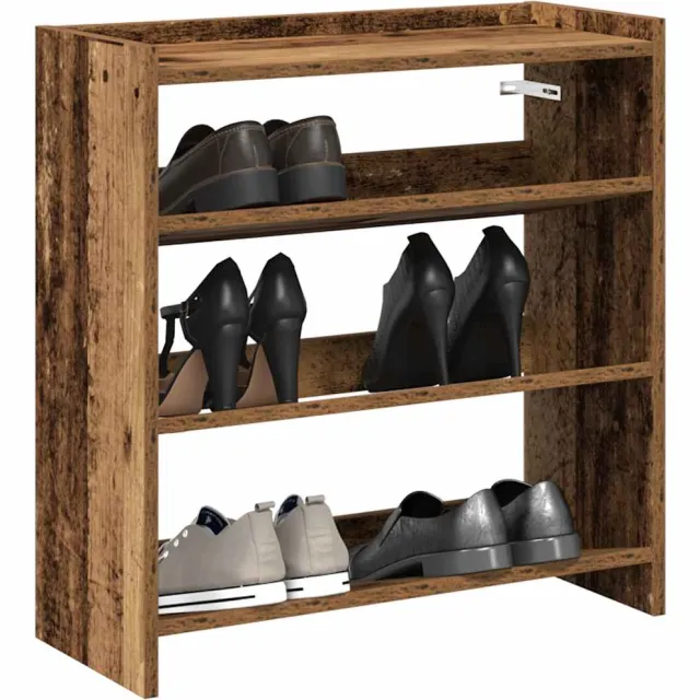 vidaXL Schoenenrek 60x25x62 cm bewerkt hout oud houtkleurig Bruin