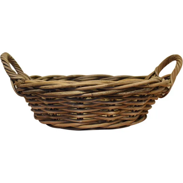 AVH-Collectie Lian rotan mand 40x40xH12 cm Bruin