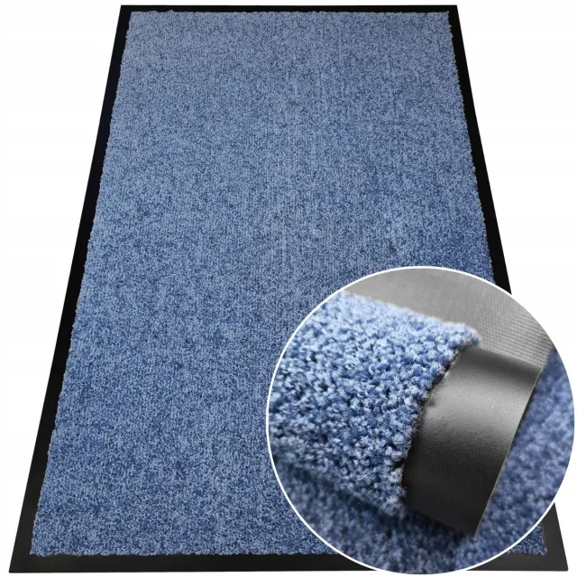 OXIDE Elegante deurmat 80x120 cm, rubber, blauw