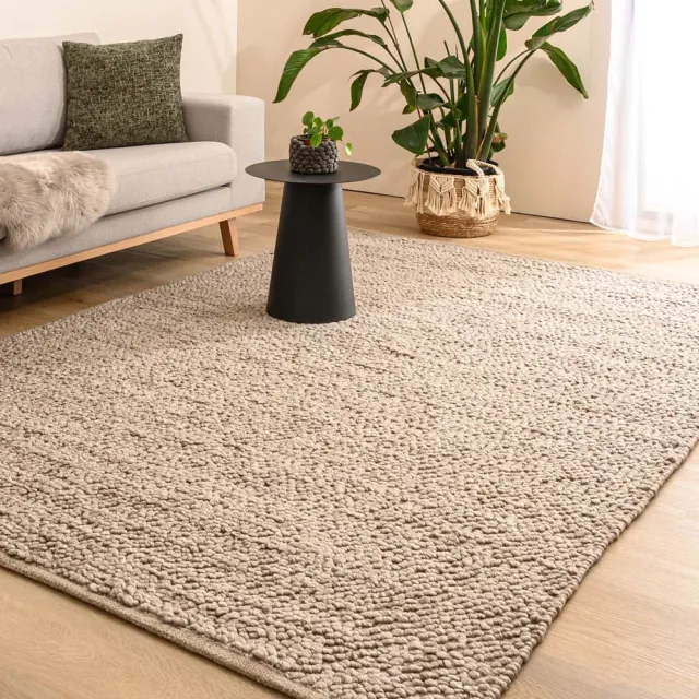 Nordic Weavers Wollen vloerkleed - Agder beige 240x340
