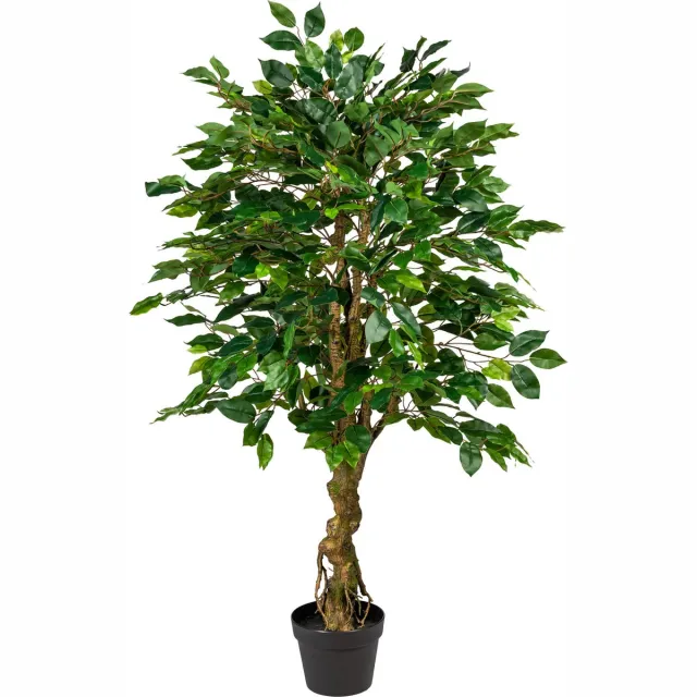 Kopu Kunstplant Ficus 180 cm - in pot - met Natuurstam Groen