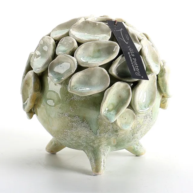Villa Pottery Donker Groene Schelpenvaas Suus D18xH19