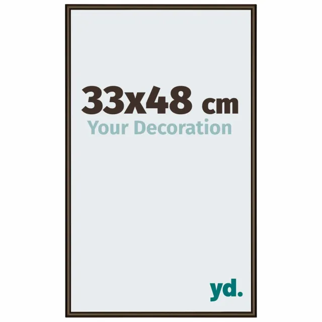 yd. Your Decoration - Fotolijst 33x48 cm - Aluminium - Walnoot Structuur - New York