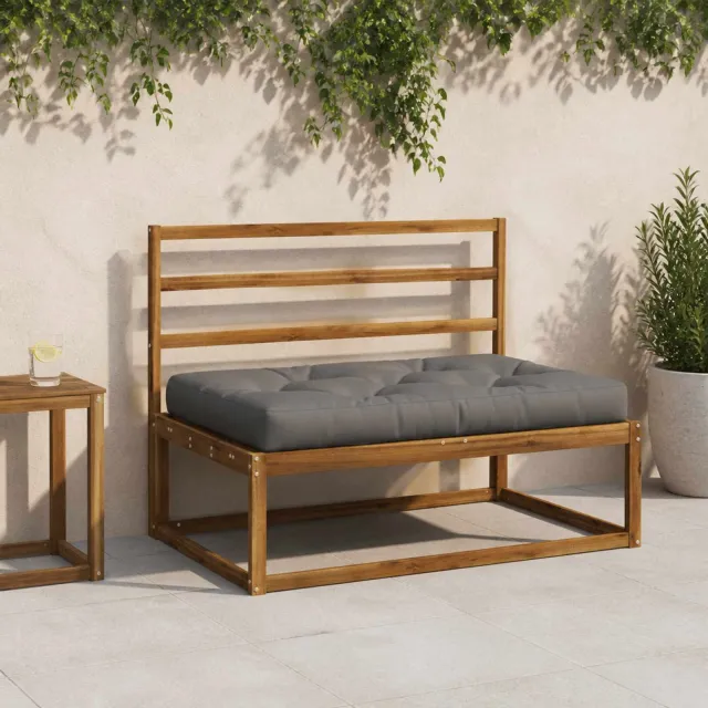 vidaXL Pallet Zitkussen VIANEN 100% Polyester Grijs 120 x 60 x 12 cm