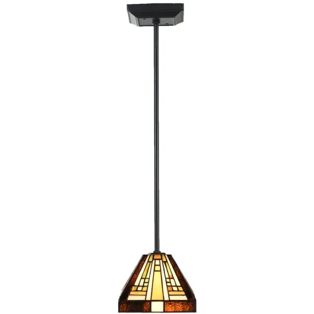 Coloured by Art Tiffany Hanglamp Rising Sun pendant small - Art Deco Trade Bruin