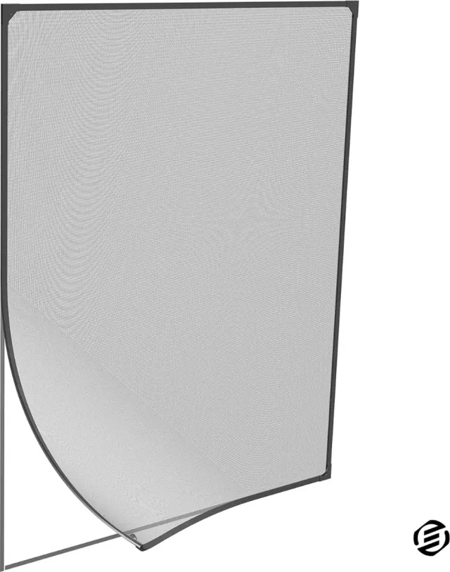 Equivera Raamhor Magnetisch - 100 x 120 cm - Vliegengordijn - Hor - Raamhor - Gordijn - Magnetisch Hordeur Antraciet