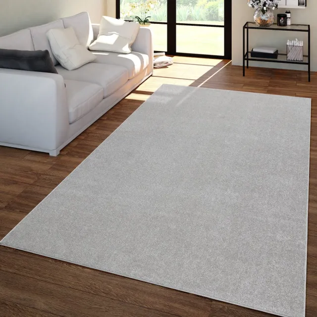 TT Home Woonkamertapijt Kurflor effen design modern en tijdloos 140 x 200 cm Rond 140 x 200 cm Rond grijs