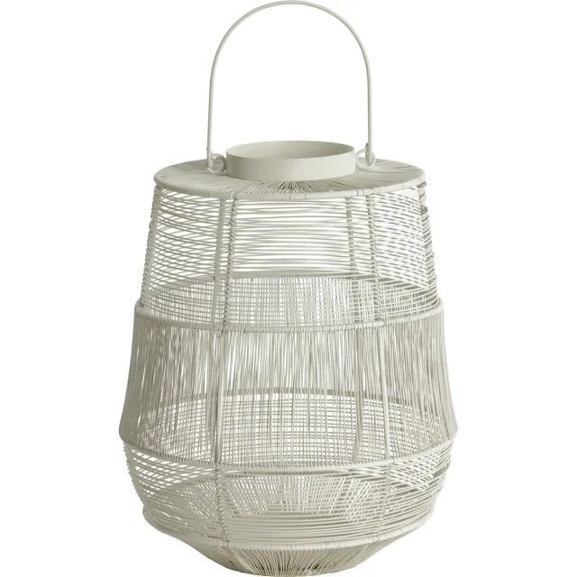 Light & Living Light&living Windlicht Ø27x33 cm MOTIJO crème Wit