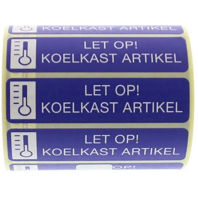 Spruyt Hillen Sticker let op koelkast artikel 500 stuks Blauw
