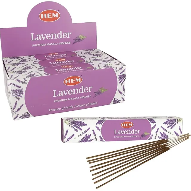 Green Tree Candle Hem - Premium - Wierook Stokjes - Incense Sticks - Lavender - Lavendel - Masala 12 pakjes a.15 gram Natuurlijk