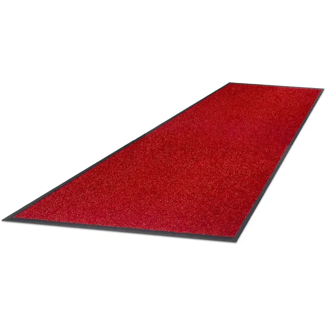 GJ Floors Schoonloopmat Solid | Rood | 90 x 250 cm - Breedte: 90 cm - Dikte: 8 mm - Materiaal: Polypropyleen
