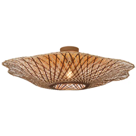 Good&Mojo Plafondlamp Madura bamboe/kap ø87x20cm nat/bruin