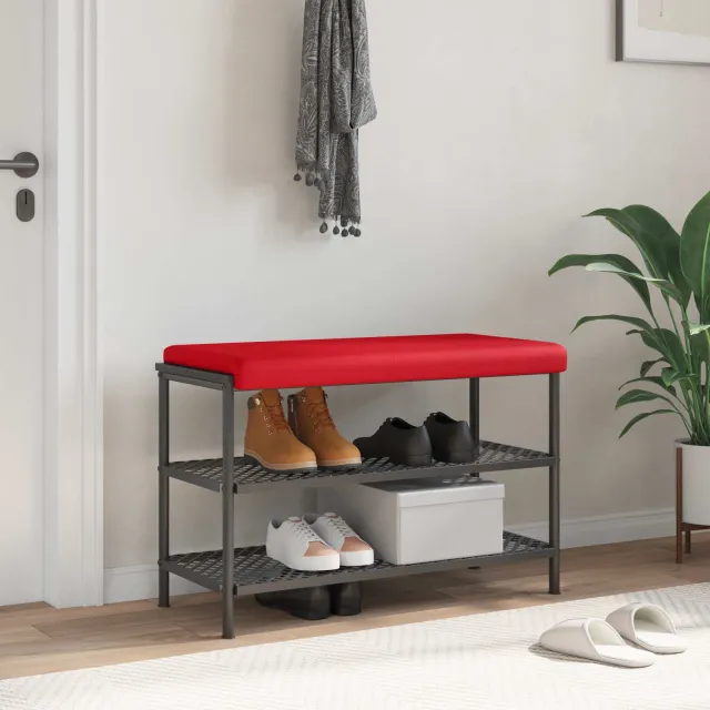 vidaXL Bankkussen Kunstleer Rood Diepte 35 cm