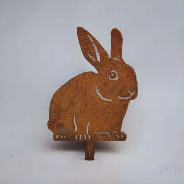 Dream-Garden Tuindecoratie Konijn Binky -H28 x B19cm Roest bruin