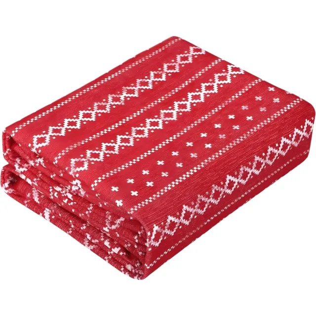 Happiq Kerst Runner Tapijt 60x180 cm - Antislip & Machinewasbaar - Rood Red