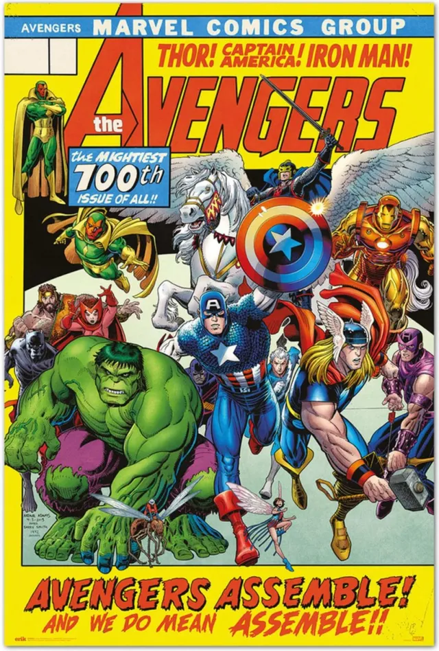 Marvel Avengers 100th Issue Poster 61x91.5cm Multi color