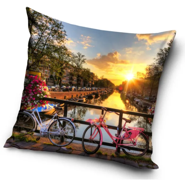 Cities Amsterdam kussenhoes 40*40 cm Blauw