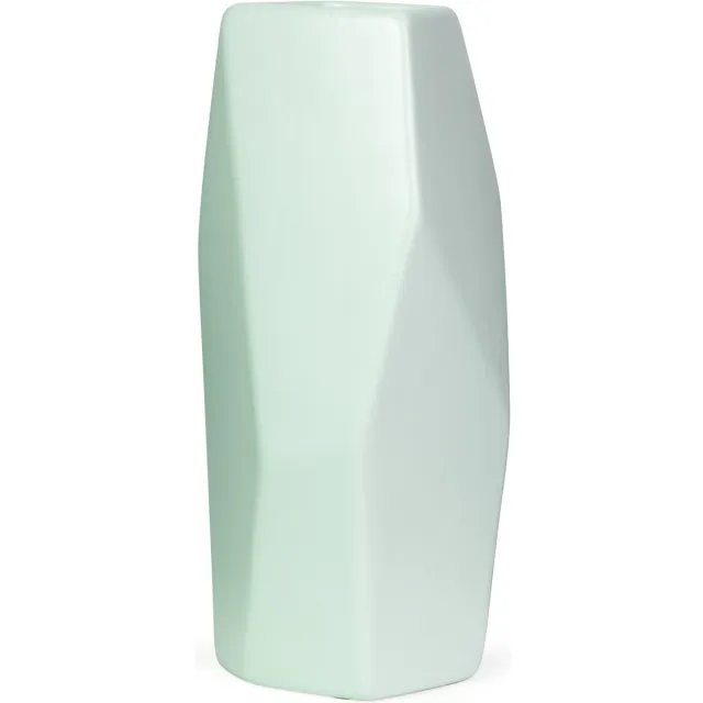 Oliva's Hoge vaas - ↕ 32 cm - Geometrische vorm - Mat pastel - Mintgroen