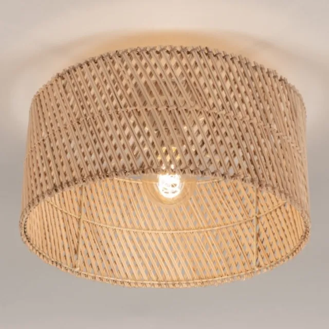 Lumidora Plafondlamp 31474 - Plafonniere - MAZE - E27 - Beige - Naturel - Riet - ⌀ 40 cm