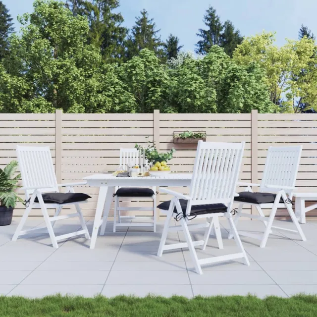 vidaXL Stoelkussens 4 st 40x40x7 cm oxford stof antracietkleurig Anthraciet
