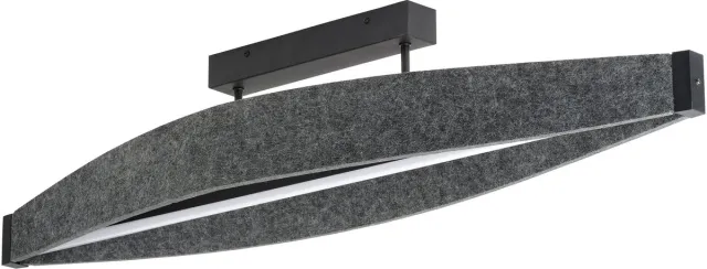 Osram Decor Flat Felt LED Plafondlamp 23W 3000K 800lm Grijs, Plafondlamp, Vilt, Aluminium, permanent geïnstalleerd Donkergrijs